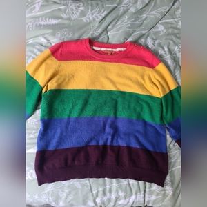 Modcloth rainbow sweater size xl